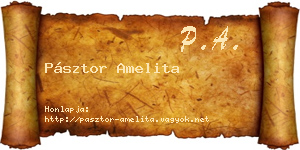 Pásztor Amelita névjegykártya