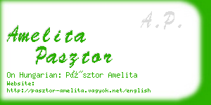 amelita pasztor business card